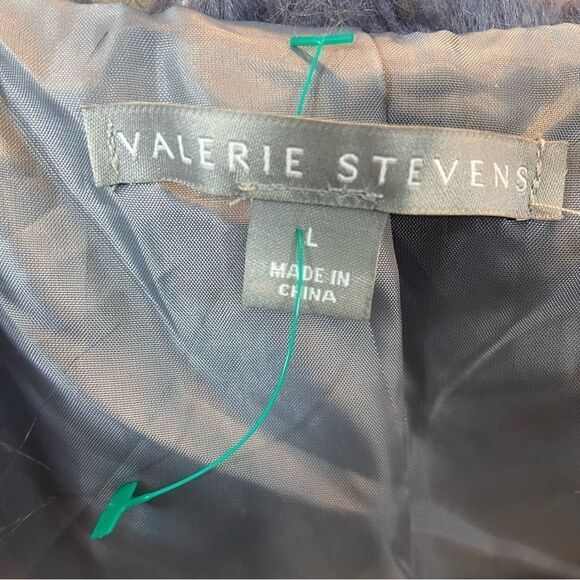 Valerie Stevens Ombré Faux Fur Open Front Vest Size Large - Picture 10 of 12